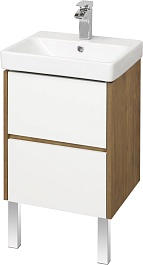 Акватон Тумба с раковиной Сканди 45 дуб рустикальный, белая – фотография-3